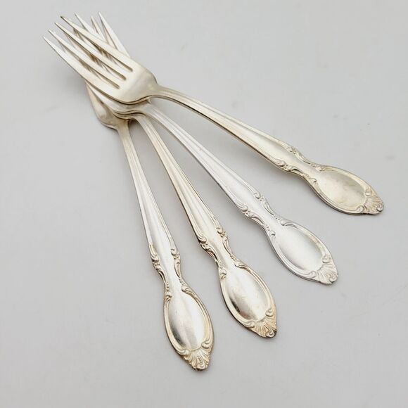 Rogers Bros International Silverplate Set 4 Dinner Forks 1959 REFLECTION 1847 - Picture 2 of 5